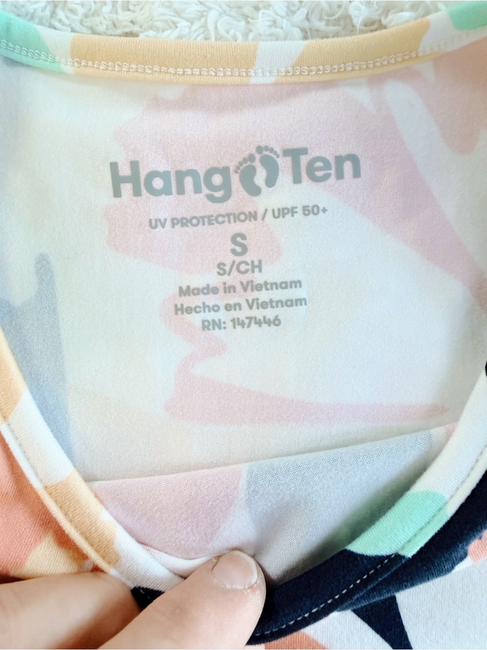 Hang Ten UPF 50+ Floral Long Sleeve Swim Rash Guard Top Size Small - Picture 8 of 10